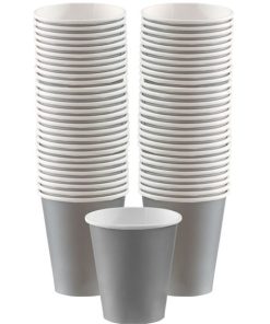 Silver Cups – 340ml Paper Coffee Cups