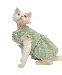 Cute Cats Dresses-Corduroy Lace Dress for Kittens