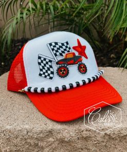 Monster Truck Red Youth Trucker Hat